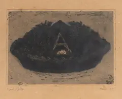 Outi Heiskanen, Anarkisti nukkuu, etching on paper