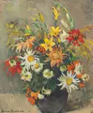 Anna Snellman-Kaila, Still life with flowers, oil on canvas