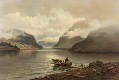 Josefina Holmlund, A tour on the fjord, oil on canvas