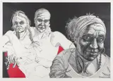 Teemu Mäki, Ursula, Teemu ja Noora (uusperhe), etching on paper
