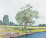 Väinö Hervo, Landscape, oil