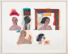 George Donald, World play 2/2, mixed media on paper