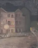 Asmo Alho, House, oil on board