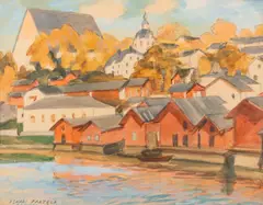 Oskari Paatela, Porvoo, watercolour