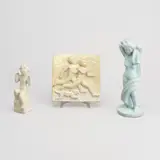 Mikko Hovi, Sculptures, 2 pcs and relief, ceramic, hight 20-31cm