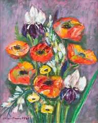 Väino Paris, Flowers, oil
