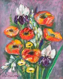 Väino Paris, Flowers, oil