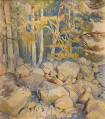Helmi Biese, landscape, watercolour