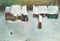 Kauko Salmi, Winter landscape, oil