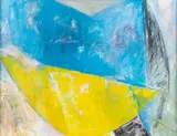 Reijo Turunen, part of the sky and sun, oil on cardboard