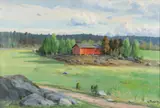 Mikael Stanowsky, Landscape from Litovesi, oil