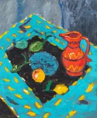 Eero von Boehm, Still life, oil on board