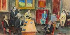 Arvi Mäenpää, Sananselitystä, oil on board