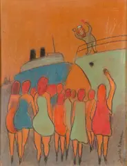 Jarkko Peltonen, Merimiehen heilat, oil on board