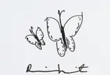 Damien Hirst, Butterflies, ink on paper