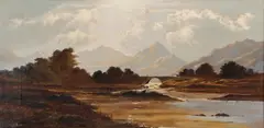 Charles Leslie, Pass of Aber-Glaslyn, oil on canvas