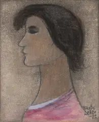 Woman by Nikolai Lehto, oil on board, sold Aug 2026