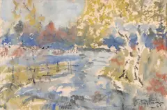 Spring Flood by Valdemar Pyysiäinen, oil on canvas, sold Aug 2026
