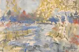 Valdemar Pyysiäinen, Spring Flood, oil on canvas
