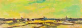 Nándor Mikola, Green Landscape, oil on board