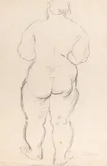 Woman by Yrjö Saarinen, drawing, sold Aug 2026