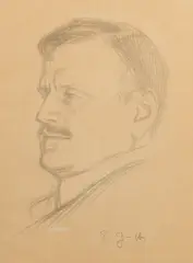 Eero Järnefelt, Jean Sibelius, lithograph on paper