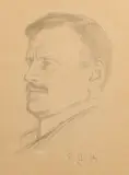 Eero Järnefelt, Jean Sibelius, lithograph on paper
