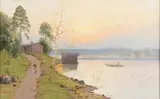 Eugen Taube, Autumn evening, oil