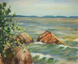 Walfrid Kauhanen, Landscape, oil on canvas