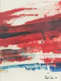 Pentti Tulla, Red landscape, watercolour