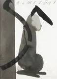 Hannu Väisänen, Rabbit without a name, watercolour