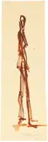 Alberto Giacometti, Femme debout de profil (recto) - Tête de femme (verso, angeschnitten)