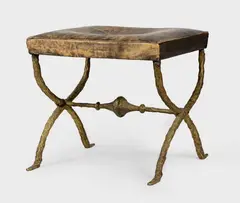 Diego Giacometti, Tabouret pieds en X 1ère version, Ca. 1960