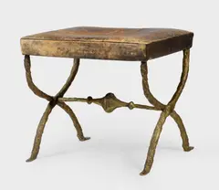 Diego Giacometti, Tabouret pieds en X 1ère version, Ca. 1960