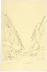 Rue Didot by Alberto Giacometti, 1959, Pencil drawing on wove paper, sold Sep 2025