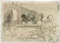Honoré Daumier, Un wagon de troisième classe, Ca. 1855-1860