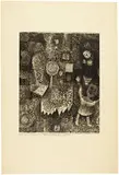 Paul Klee, Kind im Asterngarten, 1925. Work number 1925.81 (R 1), Black watercolour in various shades, heightened with pen and ink, on letter paper, mounted on cardboard