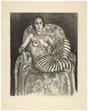 Henri Matisse, Odalisque à la culotte bayadère, 1925, Lithograph on thin China paper