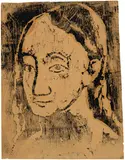 Pablo Picasso, Buste de jeune femme, de trois-quarts à gauche, 1906, Woodcut on 'papier bulle'
