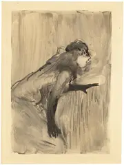 Edgar Degas, Chanteuse de Café-Concert - Diseuse, 1877-1878, Monotype on laid paper, mounted on support
