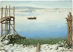Adolf Dietrich, Winter am Untersee, 1919, Oil on cardboard