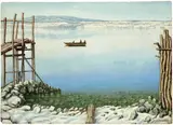 Adolf Dietrich, Winter am Untersee, 1919, Oil on cardboard