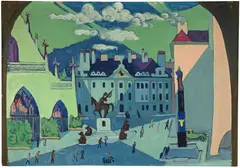 Ernst Ludwig Kirchner, Münsterplatz in Bern, 1935, Oil on canvas