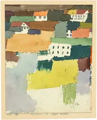 Paul Klee, Häuser u. reife Felder, 1914. Work number 1914.130