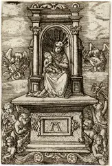 Albrecht Altdorfer, Die "Schöne Maria" auf dem Thron, Circa 1519/20