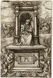 Albrecht Altdorfer, Die "Schöne Maria" auf dem Thron, Circa 1519/20