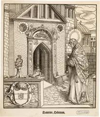 Leonhard Beck, Der heilige Silvinus, 1510-1518, Woodcut on laid paper with watermark "Dreiberg with Stern, darunter Profilkopf", early impression