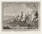 Daniel Nikolaus Chodowiecki, Friedrich II., König von Preussen, 1777, Etching on laid paper with watermark "Buchstaben IHS von einem Kreuz überragt im Oval" (Heawood 2952, there recorded for Paris 1778)
