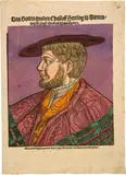 Hans Brosamer, Von Gottes Gnaden Christoff Herzog zu Wittenberg, Circa 1540-1550, Woodcut, coloured, on laid paper