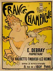 Pierre Bonnard, France-Champagne (Affiche), 1891, Colour lithograph on thin poster paper, laid down on wove paper